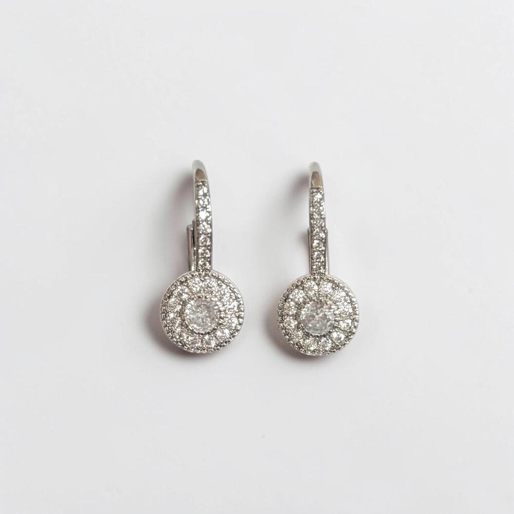 Silver Cubic Zirconia Drop Earrings